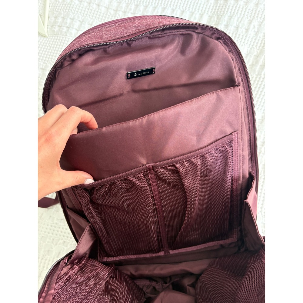 Lululemon Define Backpack OS Heathered Cassis W9CQDS Laptop Bag Maroon - Picture 9 of 10